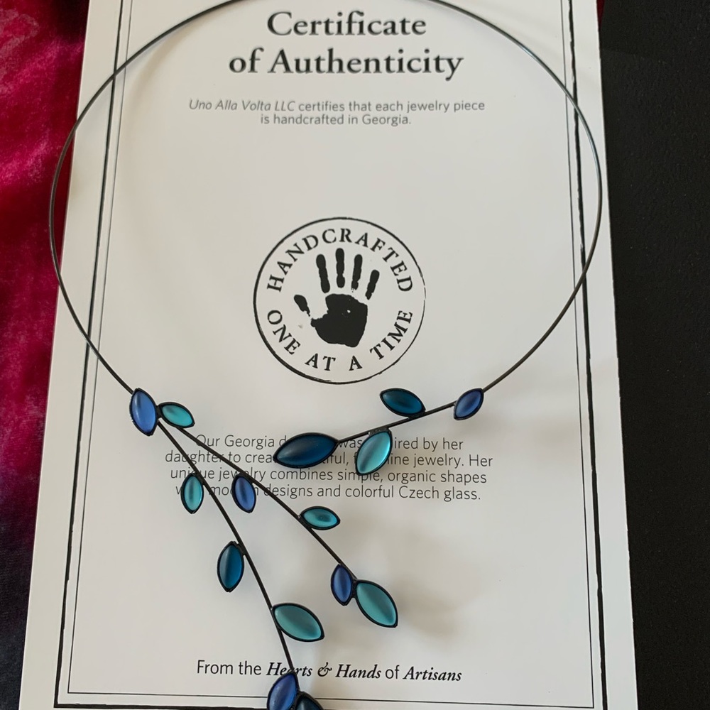 Lovely, Blue Swoop Necklace